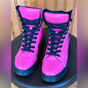 Dr. Martens Women's Hot Pink Lace Up Boots Size 7